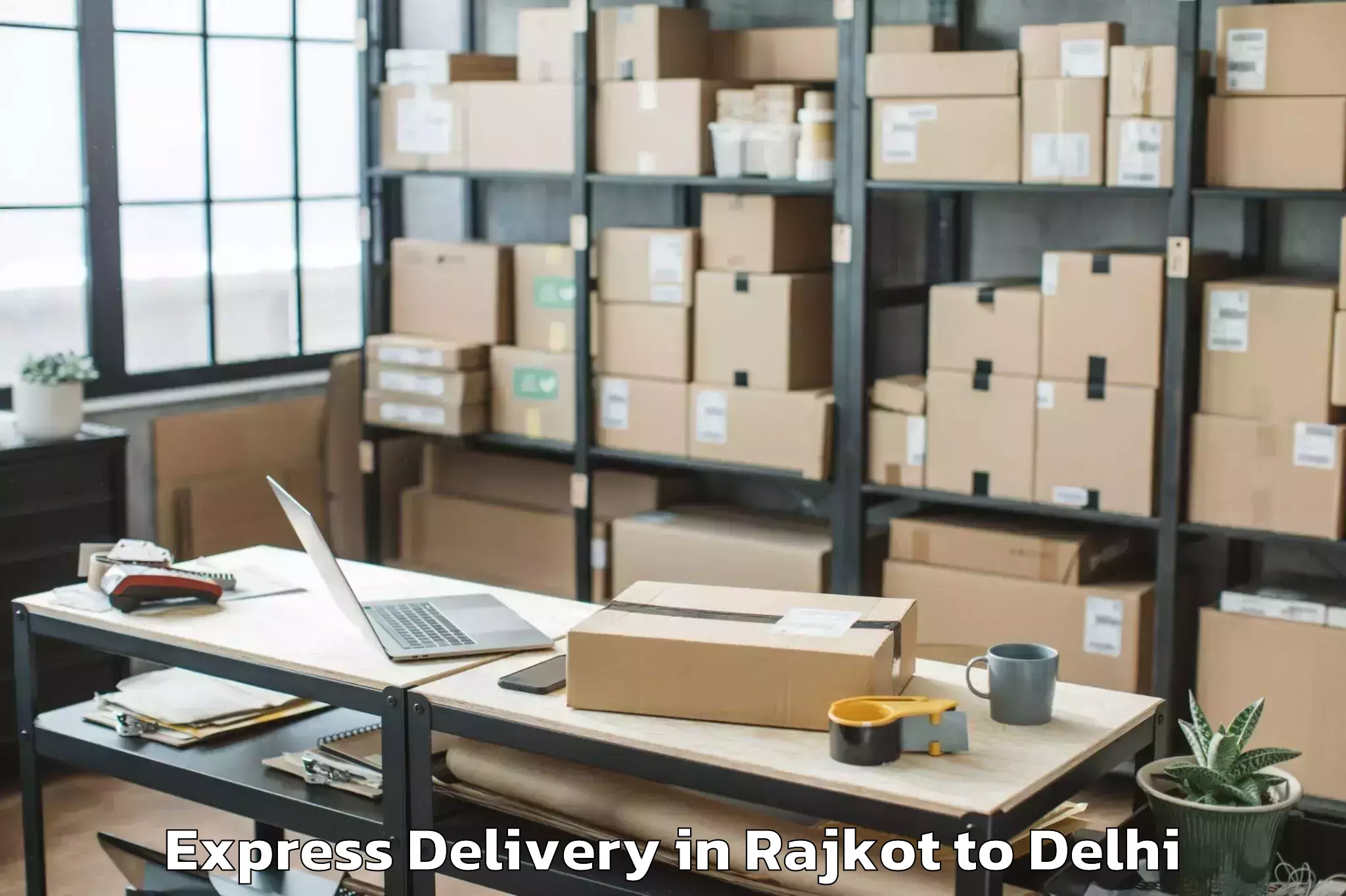 Expert Rajkot to University Of Delhi Express Delivery